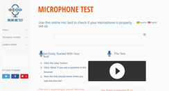 Desktop Screenshot of onlinemictest.com
